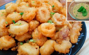 หมึกชุบแป้งทอด Crispy Fried Calamari